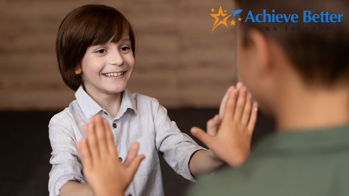 Positive reinforcement in autism therapy, with a child receiving guided training to encourage positive behavior.